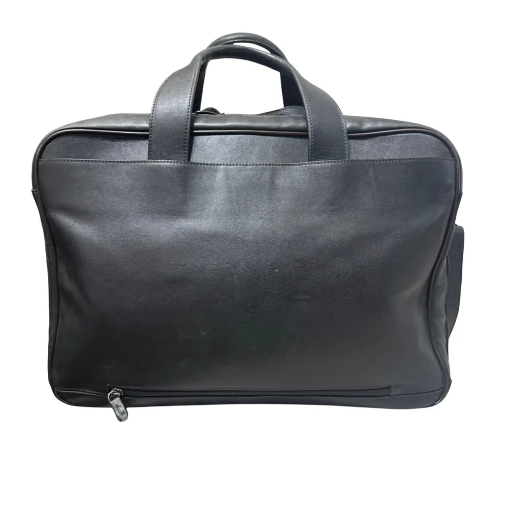 Hartmann Briefcase Mens Large Black Vintage Leather Laptop Messenger‎ Bag